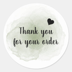 Rond Merci Aquarelle Pour Votre Sticker De Commande