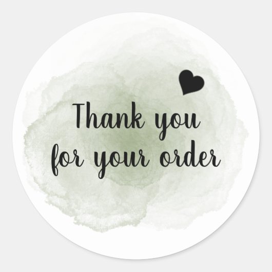 Rond Merci Aquarelle Pour Votre Sticker De Commande (Devant)