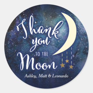 Rond Merci au Sticker de la Lune