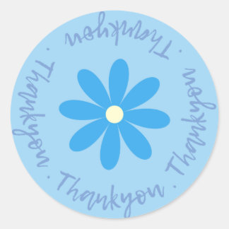Rond Merci Avec Sticker Flower