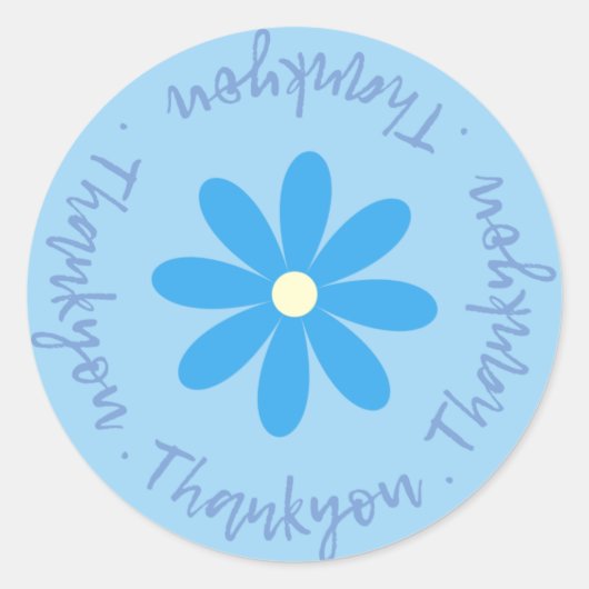 Rond Merci Avec Sticker Flower (Devant)