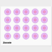 Rond Merci Avec Sticker Flower (Feuille)