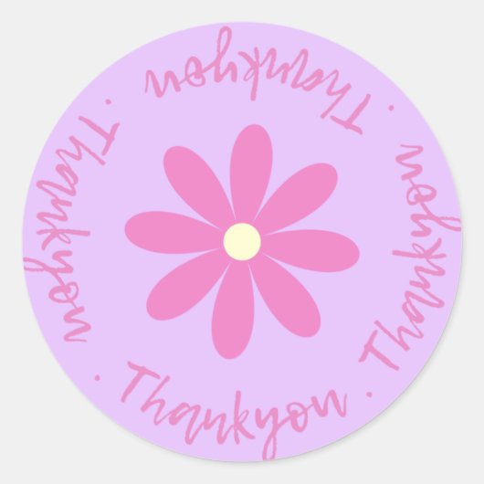 Rond Merci Avec Sticker Flower (Devant)