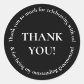 Rond Merci de mariage Favor Sticker de mariage (Devant)