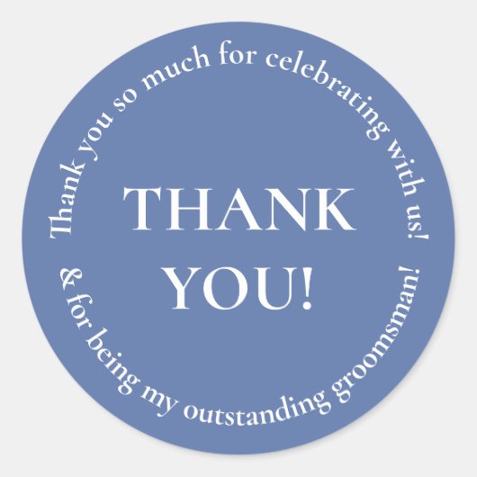 Rond Merci de mariage Favor Sticker de mariage (Devant)