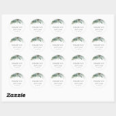 Rond Merci de verdure Succulent Mariage Favor Sticker (Feuille)