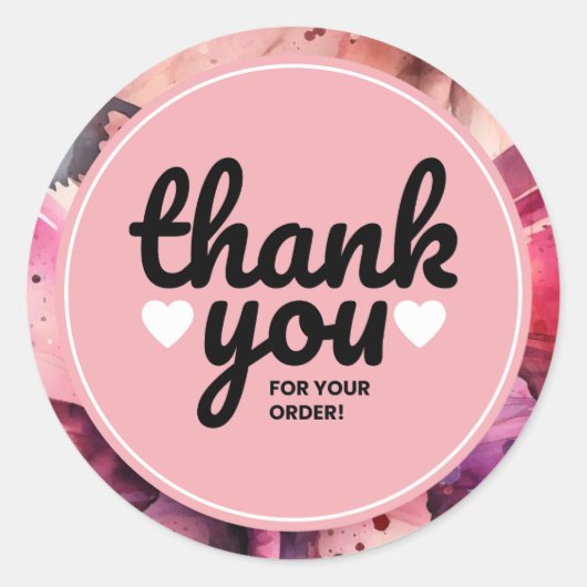 Rond Merci d'entreprise pour votre sticker de commande (Devant)