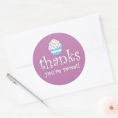 Rond Merci d'être gentil Sticker Cupcake (Enveloppe)
