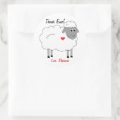 Rond Merci Ewe Sheep Merci Sticker (Sac)
