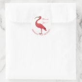 Rond MERCI | Flamant rose rose - Sticker Art (Sac)