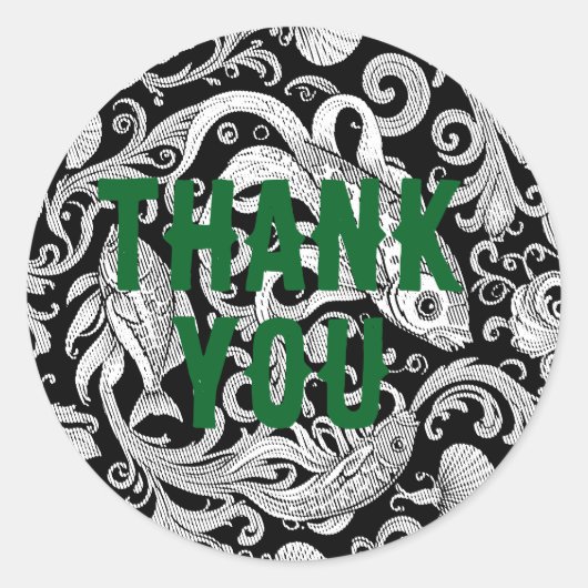 Rond merci goldfish Sticker (Devant)