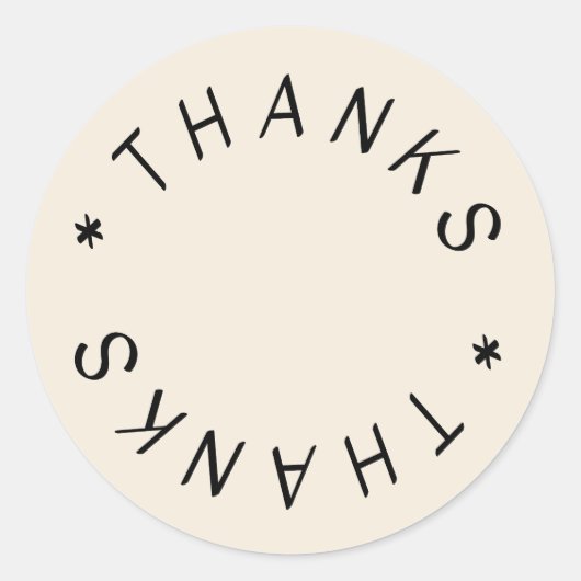 Rond Merci Hand Drake Simple Design Merci Sticker (Devant)