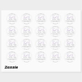 Rond Merci moderne script Sticker Typographie (Feuille)