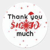 Rond Merci neige beaucoup d'entreprise de Noël Sticker (Devant)