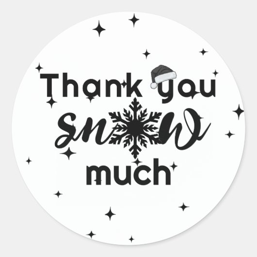 Rond Merci neige beaucoup d'entreprise de Noël Sticker (Devant)