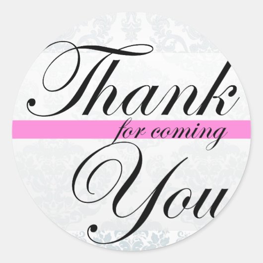 Rond Merci pour la prochaine Sticker rose (Devant)
