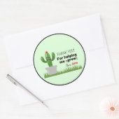 Rond Merci Pour M'Aider À Cultiver Sticker (Enveloppe)