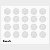 Rond Merci Pour Venir Mariage Favor Sticker Coeur (Feuille)