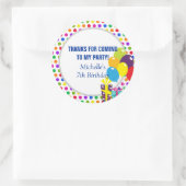 Rond Merci pour venir - Sticker de la Fête Favor (Sac)