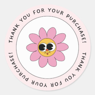 Rond Merci pour votre achat, Sticker