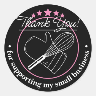 Rond Merci Pour Votre Entreprise Sticker Gris