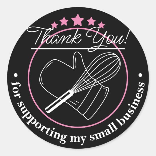 Rond Merci Pour Votre Entreprise Sticker Gris (Devant)