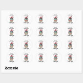Rond Merci pour votre Sticker Muffin de commande (Feuille)