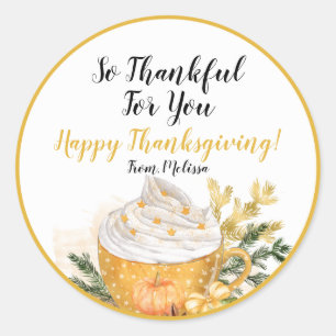 Rond Merci Pour Vous Sticker Bon thanksgiving