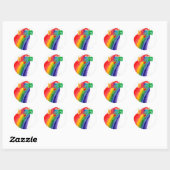 Rond merci rainbow sticker (Feuille)