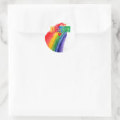 Rond merci rainbow sticker (Sac)