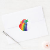 Rond merci rainbow sticker (Enveloppe)