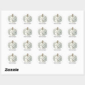 Rond Merci Sticker Citrouille (Feuille)