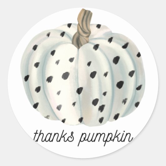 Rond Merci Sticker Citrouille (Devant)