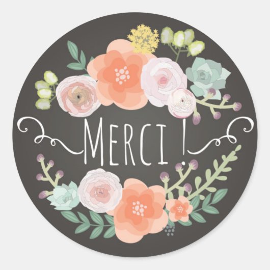 Rond Merci ! Sticker Merci (Devant)