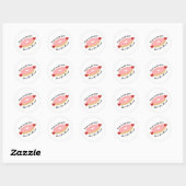 Rond Merci Sticker Pour Commande Donut (Feuille)