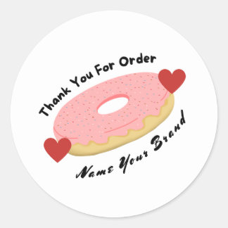 Rond Merci Sticker Pour Commande Donut