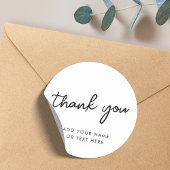 Rond Merci Sticker | Typographie minimale Blanc