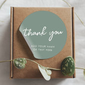 Rond Merci Sticker | Vert sauge moderne