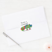 Rond Merci un Sticker Chameleon (Enveloppe)