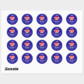Rond Merci US Postal Workers STICKER - bleu foncé (Feuille)