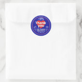Rond Merci US Postal Workers STICKER - bleu foncé (Sac)