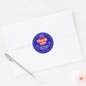 Rond Merci US Postal Workers STICKER - bleu foncé (Enveloppe)