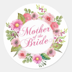 Rond Mère de la mariée Mariage élégant   Sticker