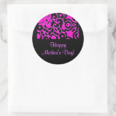 Rond Mère's Day Designer Nom I Sticker (Sac)