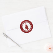 Rond Merry Christmas Personalized Sticker (Enveloppe)