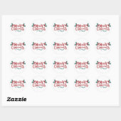 Rond Merry Christmas Sticker Set (Feuille)