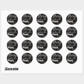 Rond Merry Happy - Sticker Cercle (Feuille)