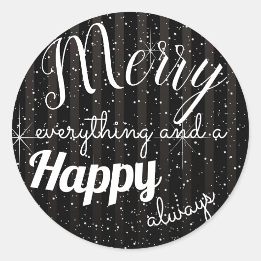 Rond Merry Happy - Sticker Cercle (Devant)