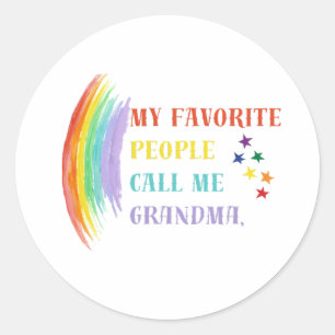 Rond Mes Gens Préférés M'Appelent Sticker Grandma