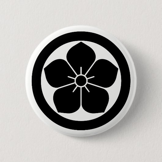 Rond met platycodon ronde button 5,7 cm (Voorkant)